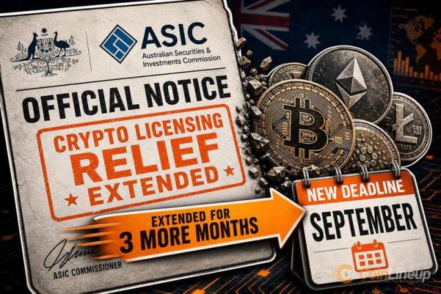 ASIC将加密货币许可豁免再延长三个月至9月