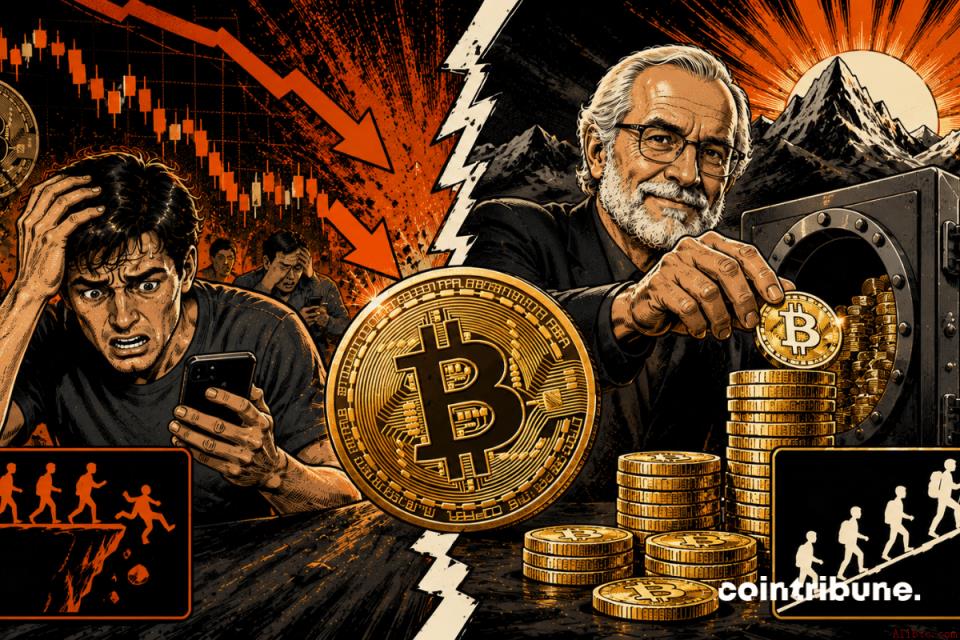 比特币短期持有者投降离场，鲸鱼大举接盘