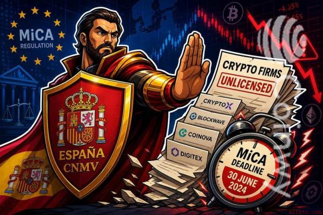 西班牙反对在MiCA截止日期前为无牌加密公司提供延期
