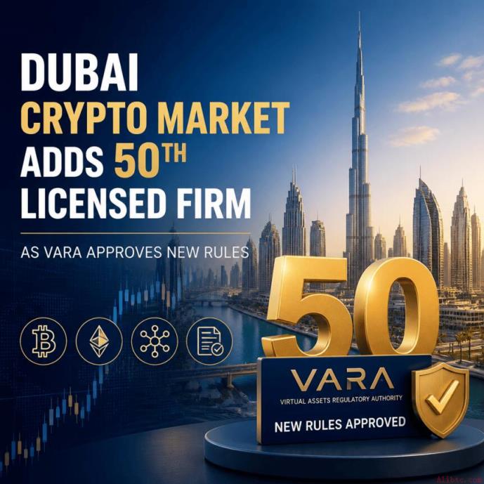 迪拜加密市场迎来第50家持牌机构，VARA新规获批