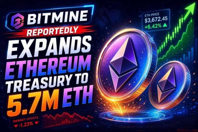 BitMine据报道将以太坊持仓扩大至570万ETH