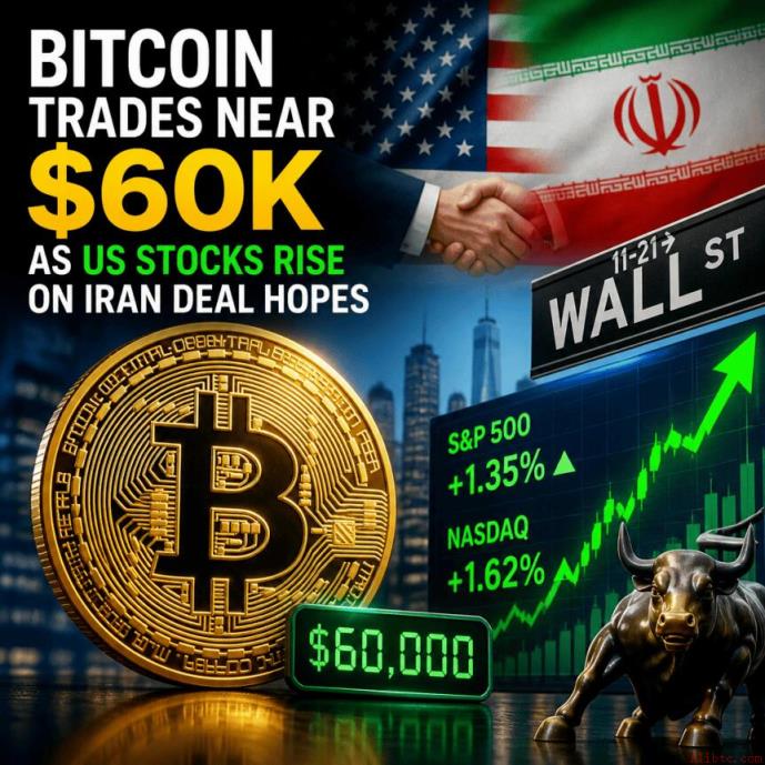 比特币逼近6万美元，美股因伊朗协议希望走高