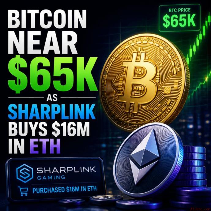 Sharplink买入1600万美元ETH，比特币逼近6.5万美元