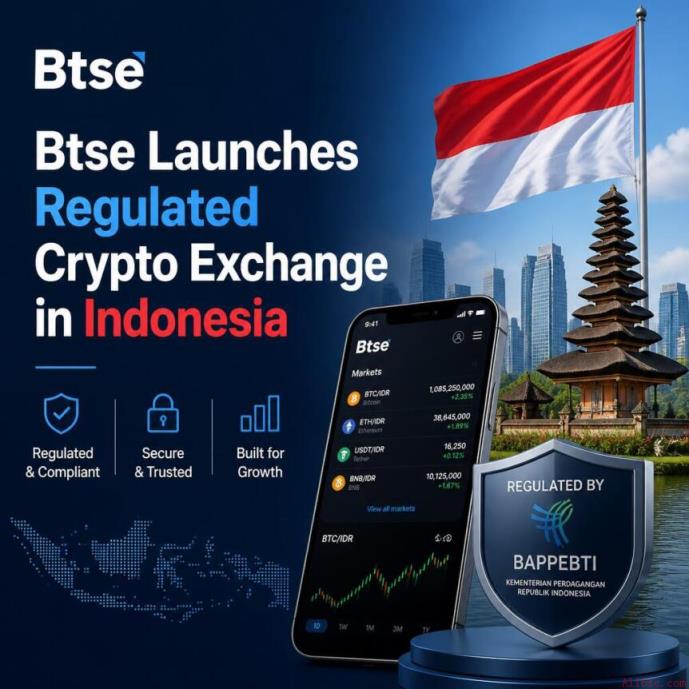 Btse 在印尼推出受监管的加密货币交易所