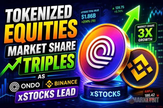 代币化股票市场份额激增两倍，Ondo、Binance、xStocks领跑