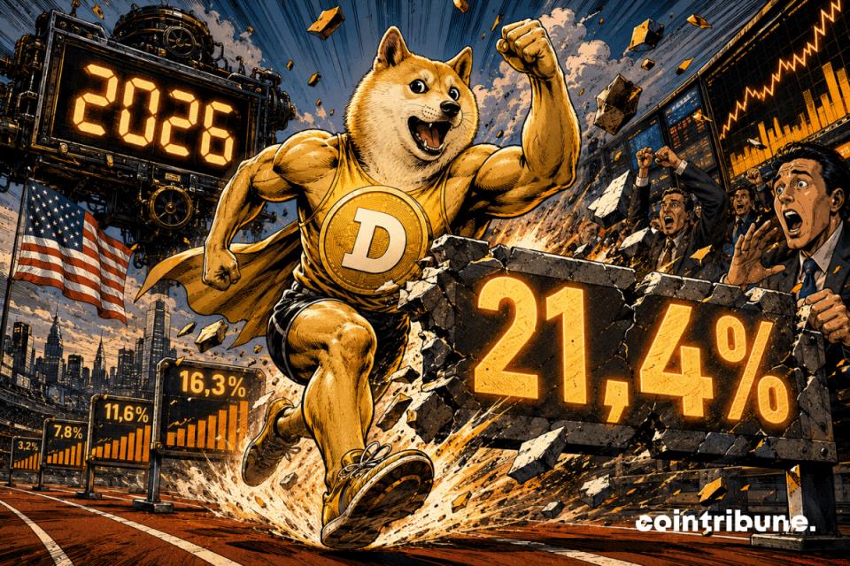 狗狗币8月涨幅超21%，但下行趋势仍未结束