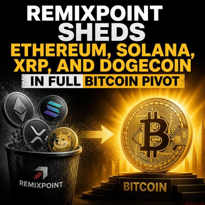 Remixpoint抛售以太坊、Solana、XRP和狗狗币，全面转向比特币