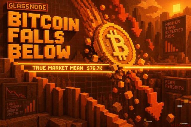 Glassnode：比特币跌破76,700美元的真实市场均值