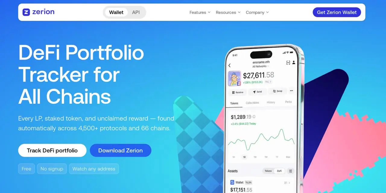 Zerion 去中心化金融投资组合追踪平台