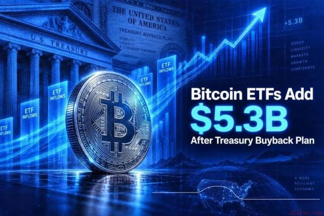 美国财政部回购计划后比特币ETF传闻流入53亿美元，市场关注政策信号