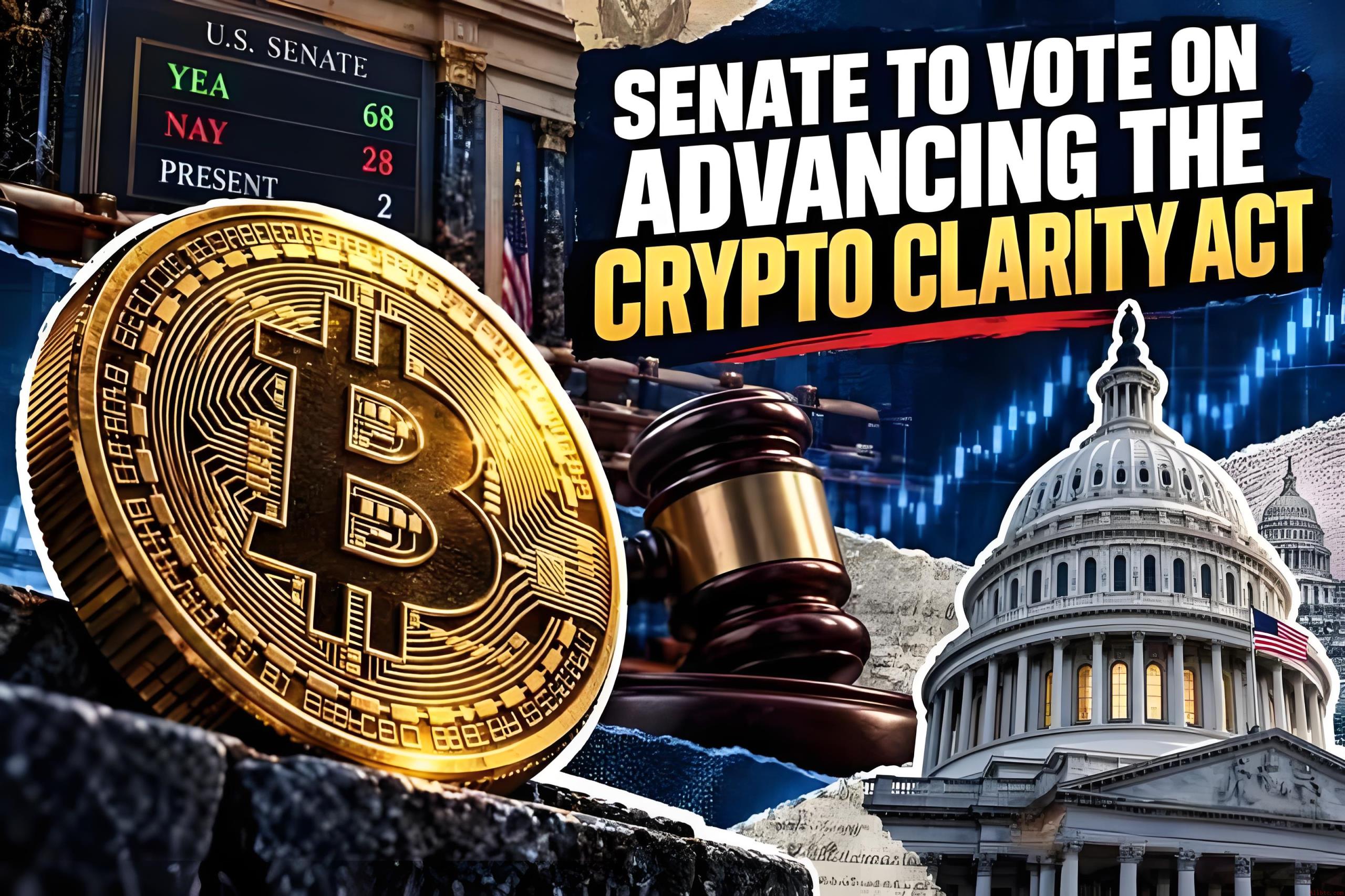 美国参议院将就《CLARITY法案》进行程序性投票，加密监管前景受关注