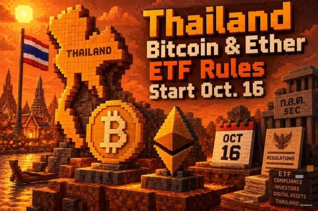泰国比特币以太坊ETF监管规则10月16日生效