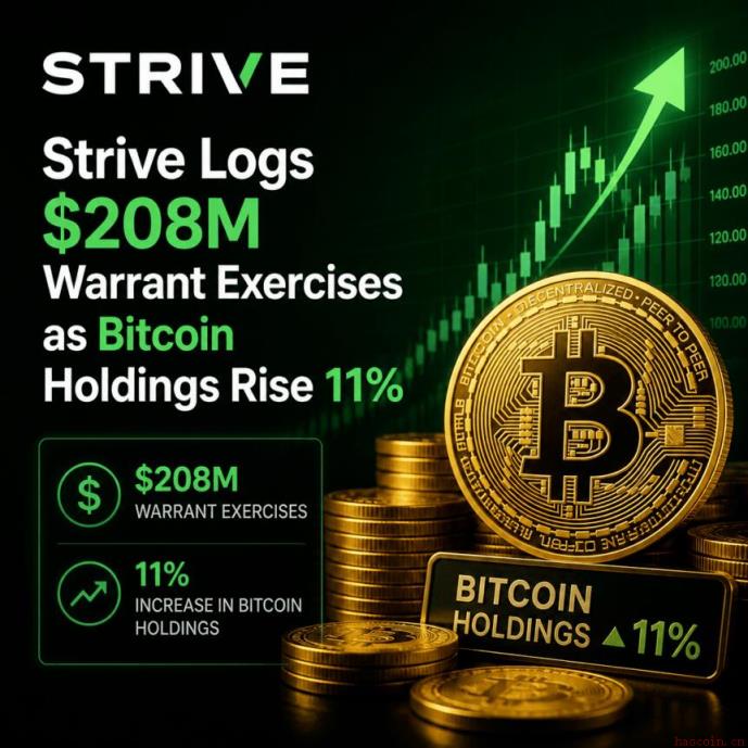 Strive一周增持超11%比特币，总持仓达3.28万枚