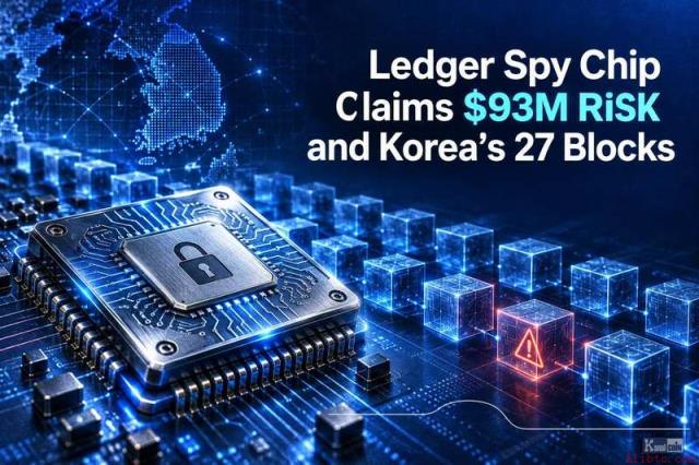 Ledger硬件钱包疑遭间谍芯片植入 韩国封禁27家加密平台