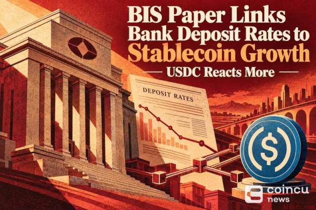BIS报告将银行存款利率与稳定币增长联系起来，USDC反应更强烈