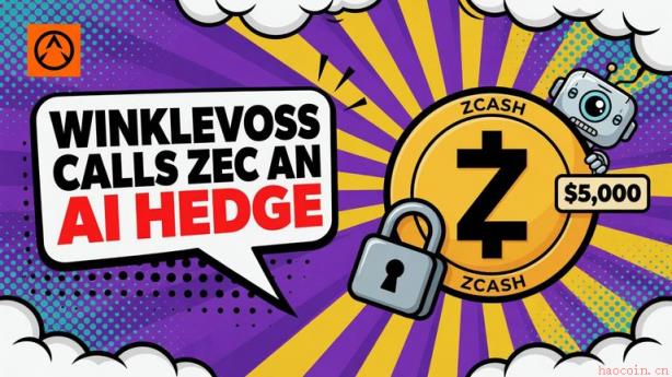 Zcash获知名人士背书，温克莱沃斯称ZEC为AI对冲工具