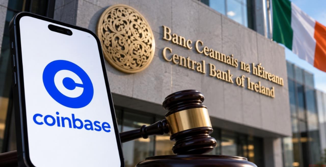 爱尔兰央行重罚Coinbase Ireland超360万美元