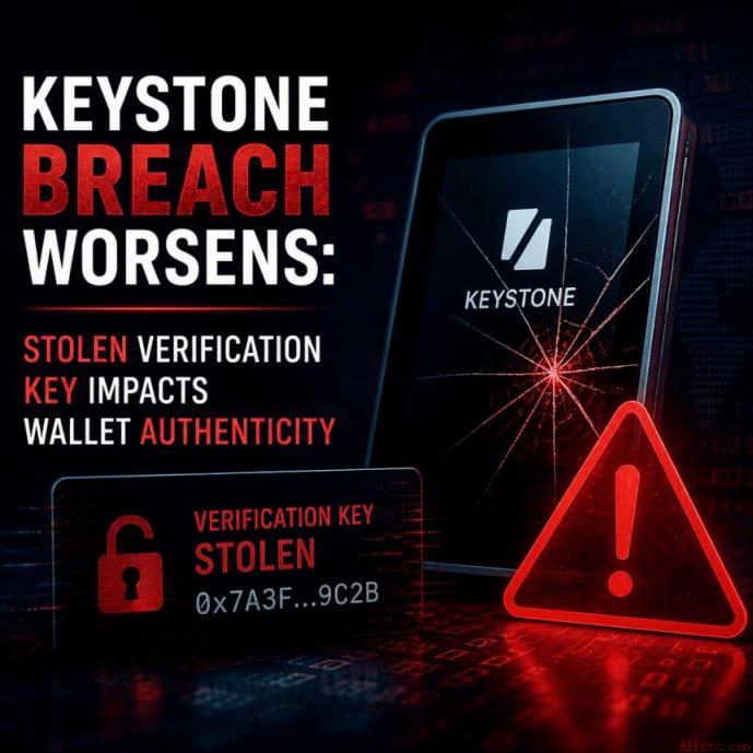 Keystone硬件钱包验证密钥泄露：1.8万设备或存假冒风险